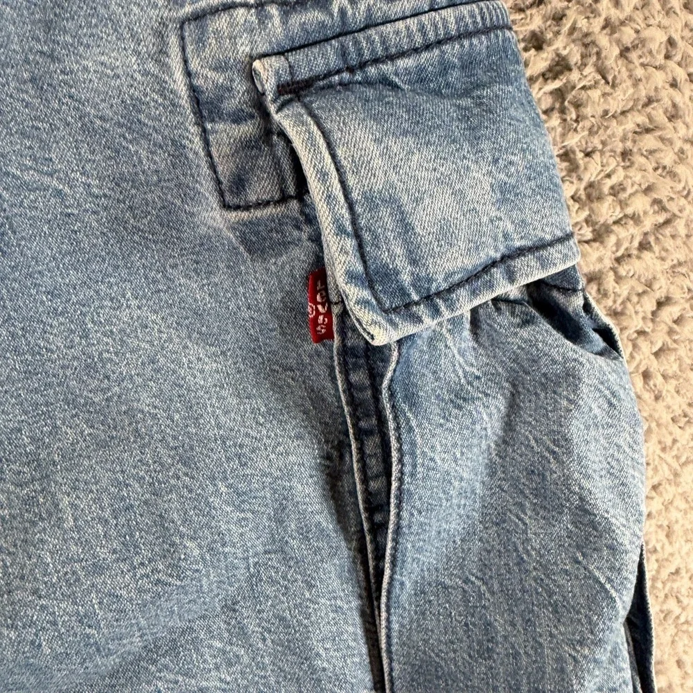 Levi's Shorts Mens 34 Blue Cotton Denim Cargo Carrier Summer Workwear Utility